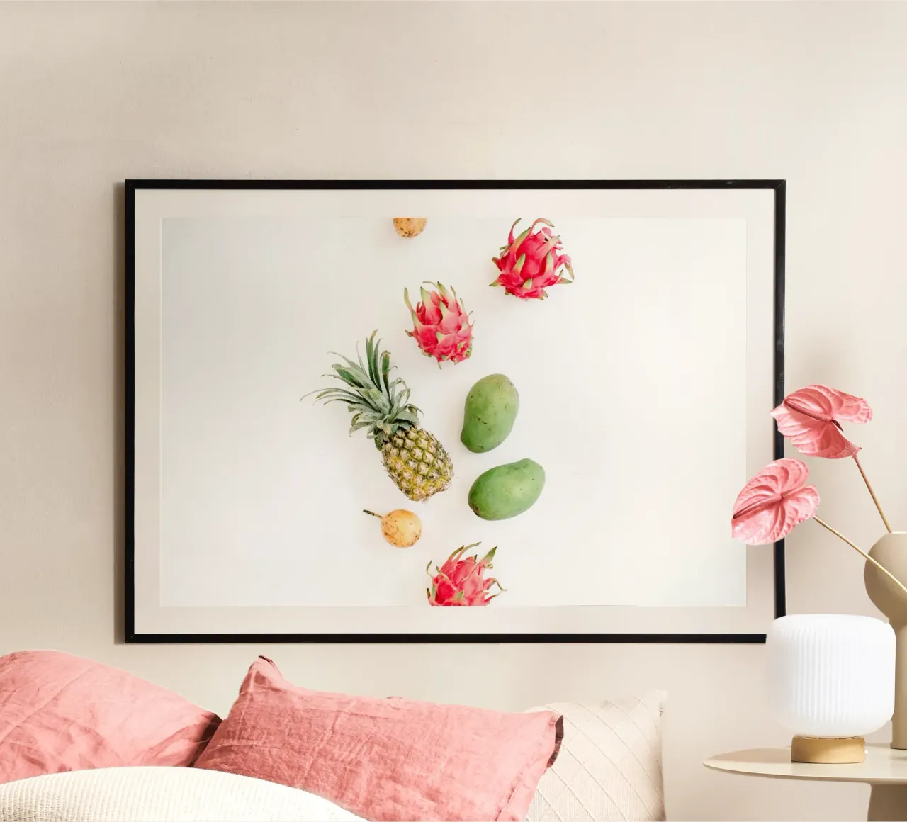 Minimalismo tropicale poster con telaio in alluminio da PhotoVibe Decor
