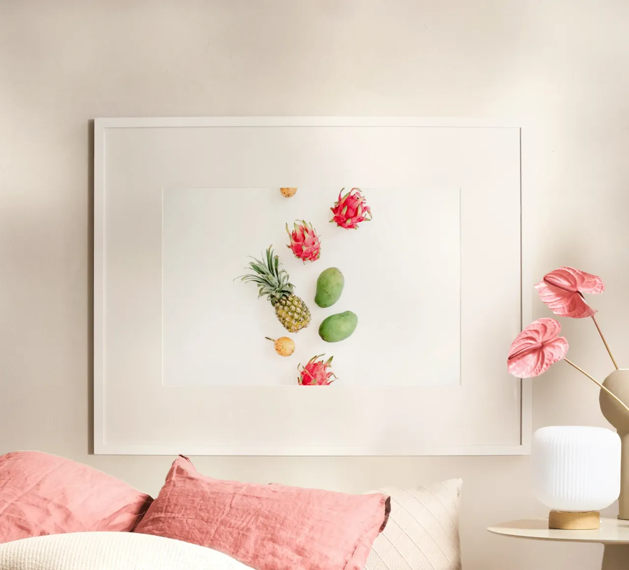 Minimalismo tropicale poster con telaio in alluminio da PhotoVibe Decor