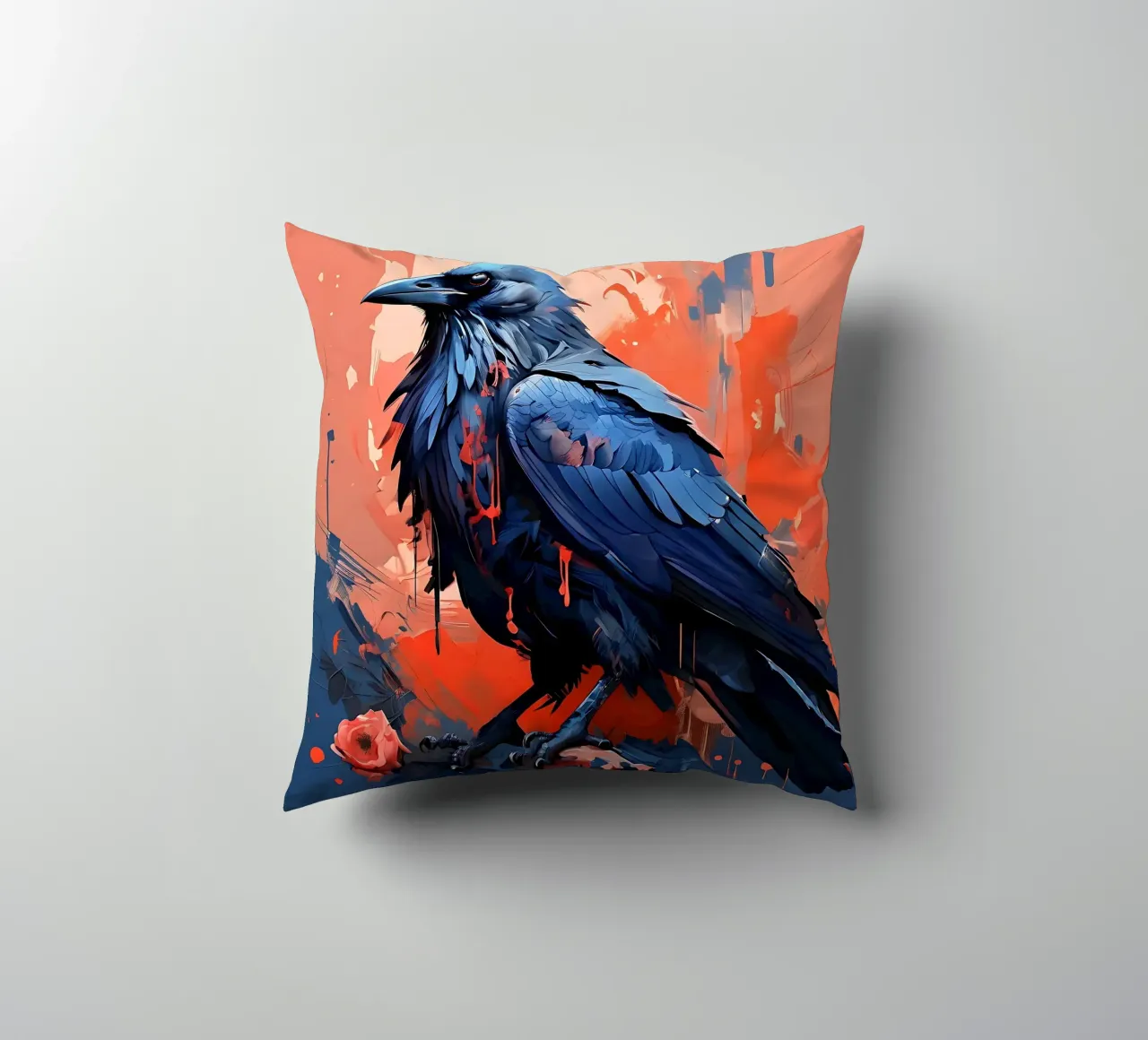 Corvo_Stile_F_2 cuscino da Tierisch bunt by LK