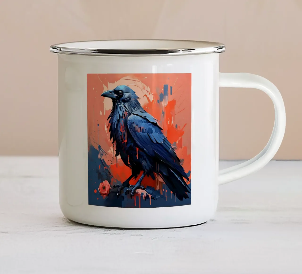 Corvo_Stile_F_2 tazza in smalto da Tierisch bunt by LK