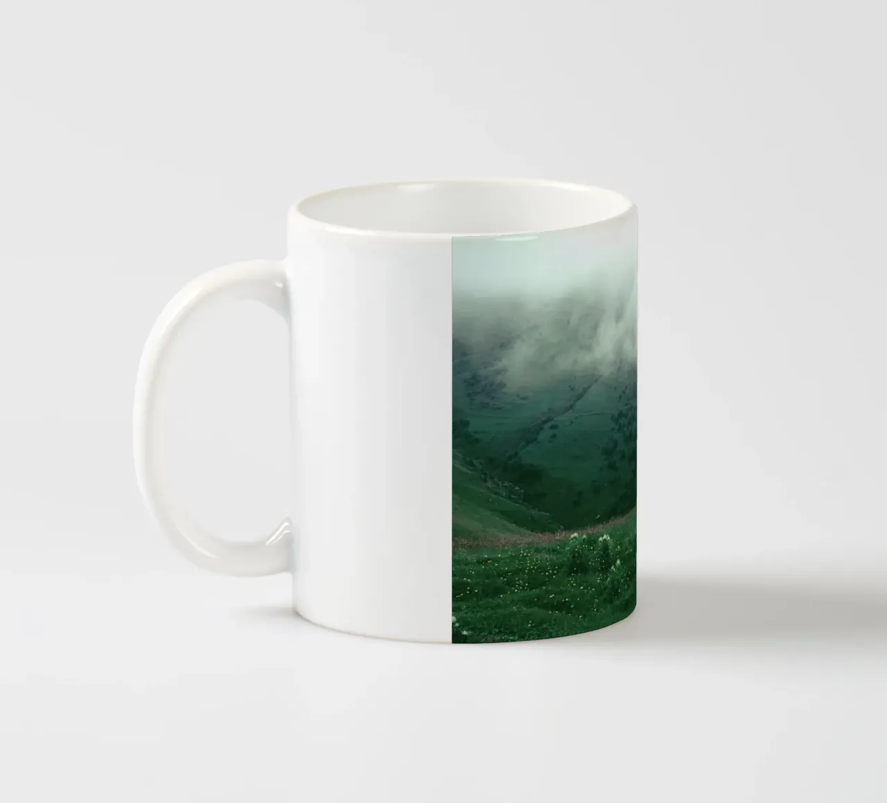 greenery meadow horse ceramic mug by Horsire