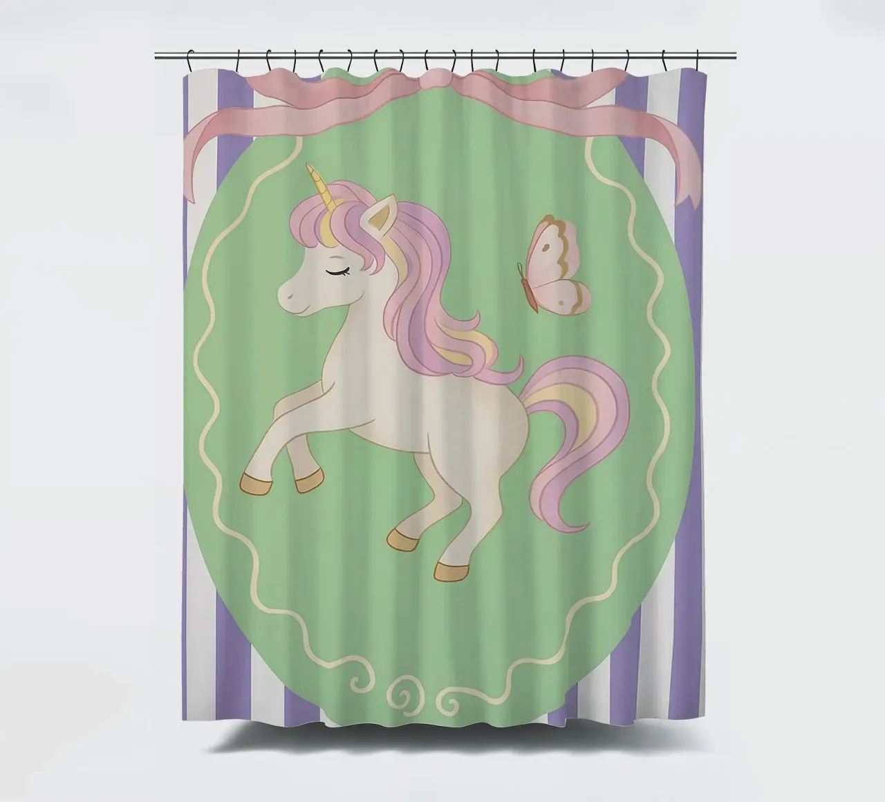 Unicorn and Butterfly tenda da doccia da Attaboy Dsgn