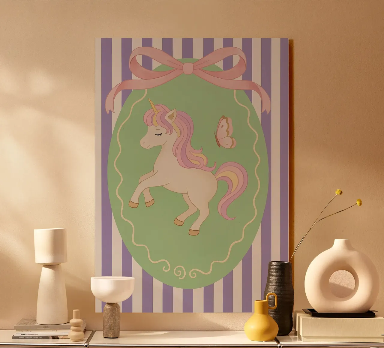 Unicorn and Butterfly alluminio dibond da Attaboy Dsgn