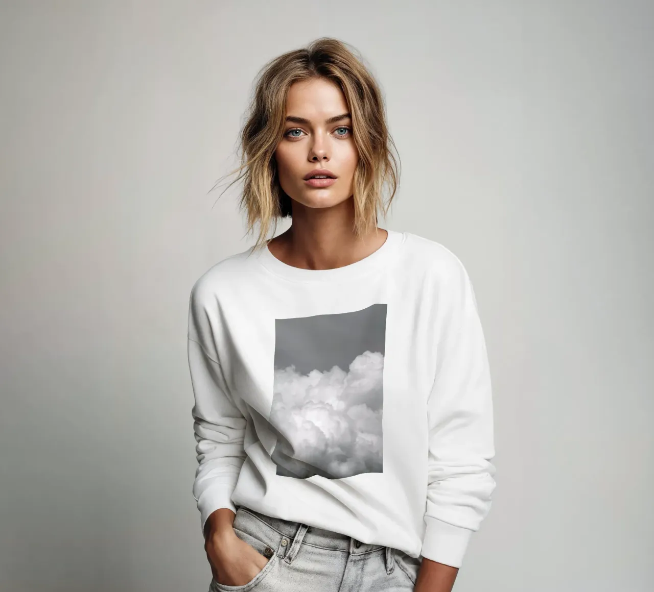 Minimal But Bold Clouds felpa da Studio Nahili