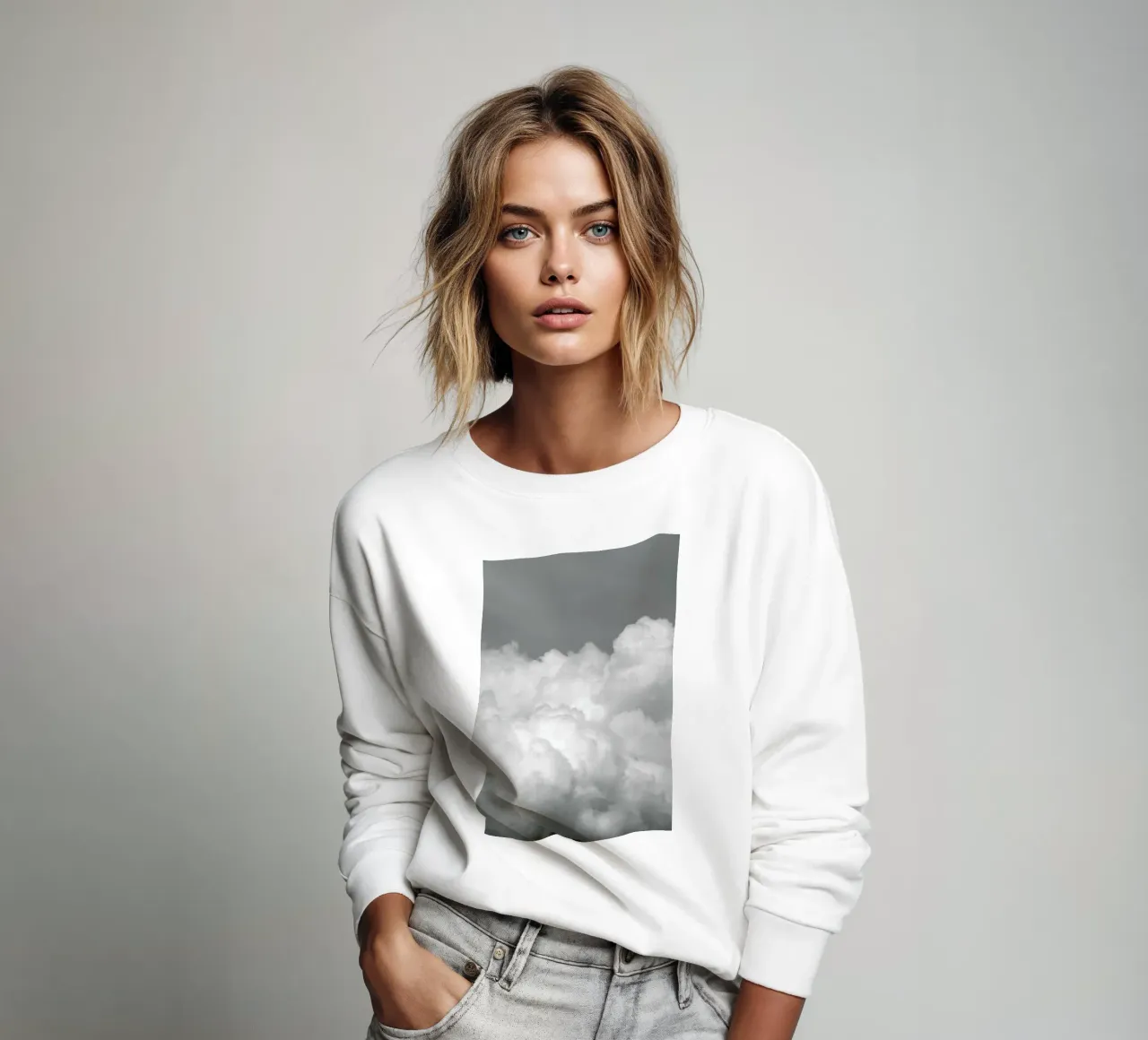 Minimal But Bold Clouds felpa da Studio Nahili