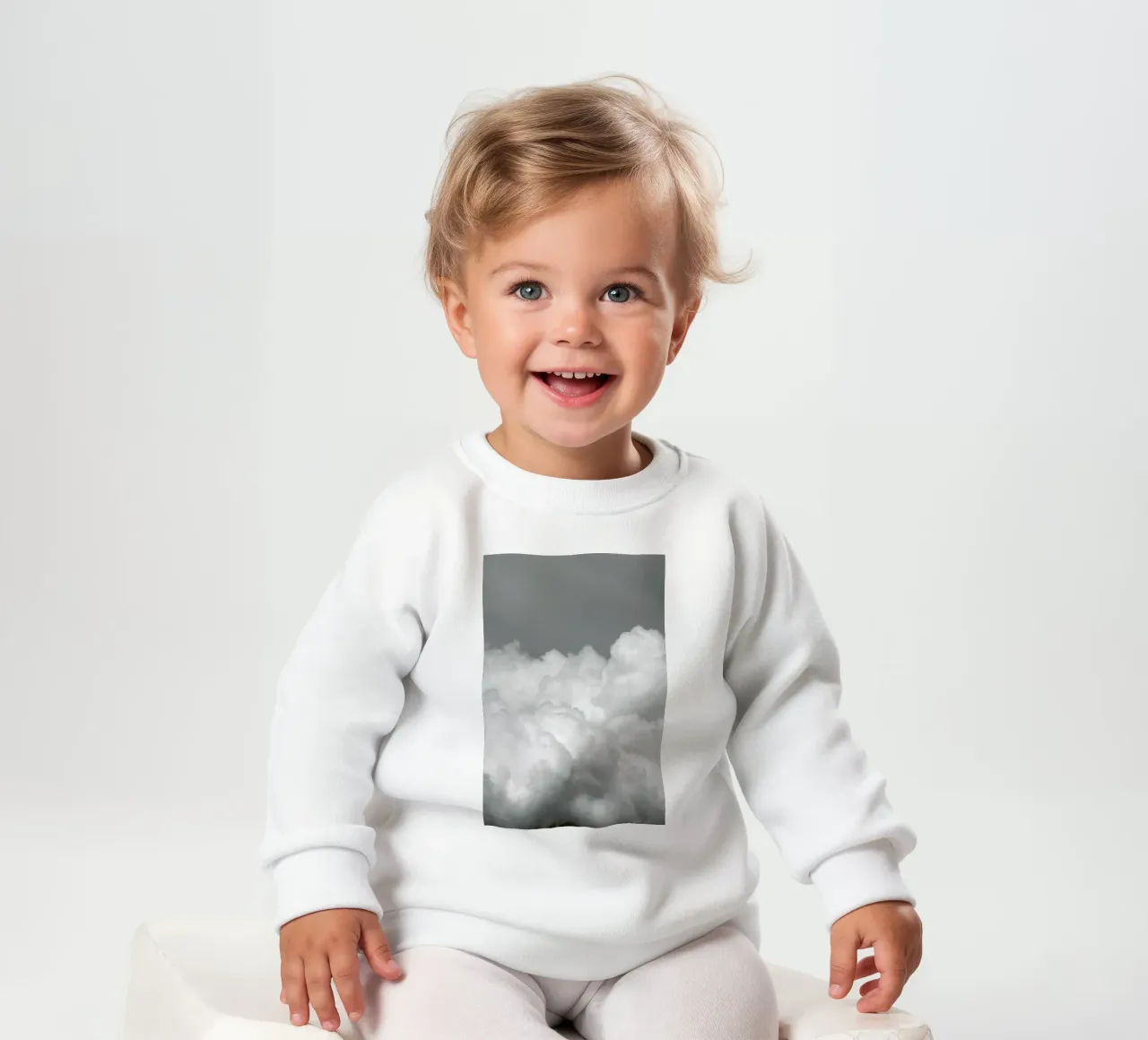 Minimal But Bold Clouds Baby Sweatshirt von Studio Nahili