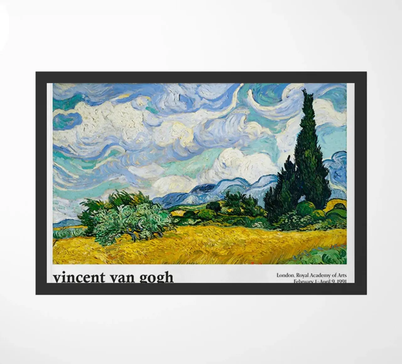 Vincent van Gogh - Wheat Field with Cypresses doormat by ashcraft shop