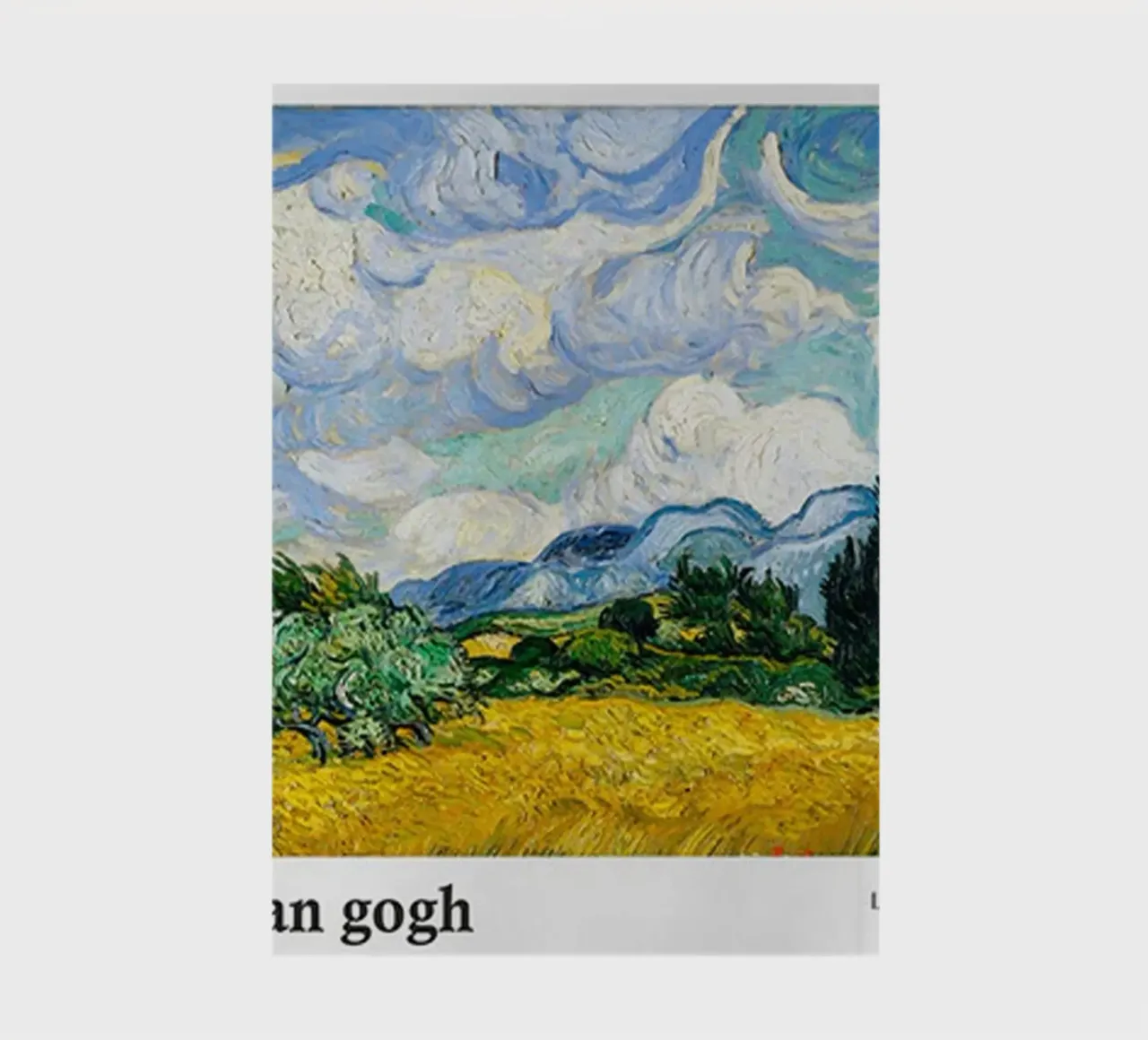 Vincent van Gogh - Wheat Field with Cypresses notebook by ashcraft shop