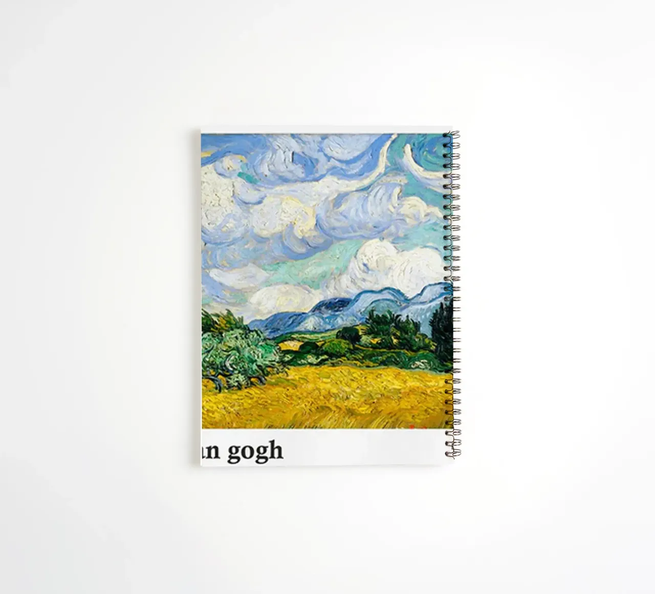 Vincent van Gogh - Wheat Field with Cypresses spiral notebook by ashcraft shop