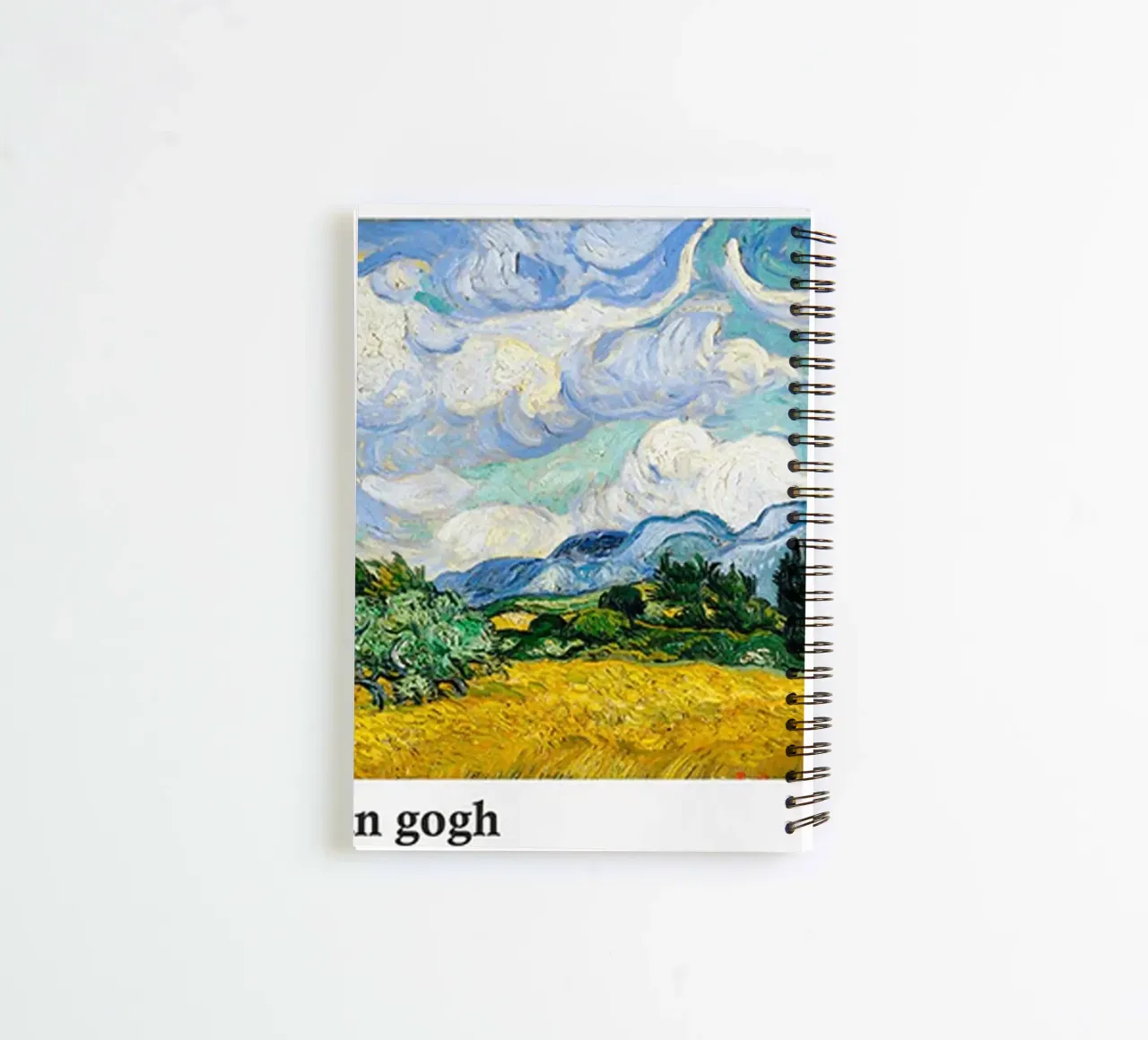 Vincent van Gogh - Wheat Field with Cypresses spiral notebook by ashcraft shop