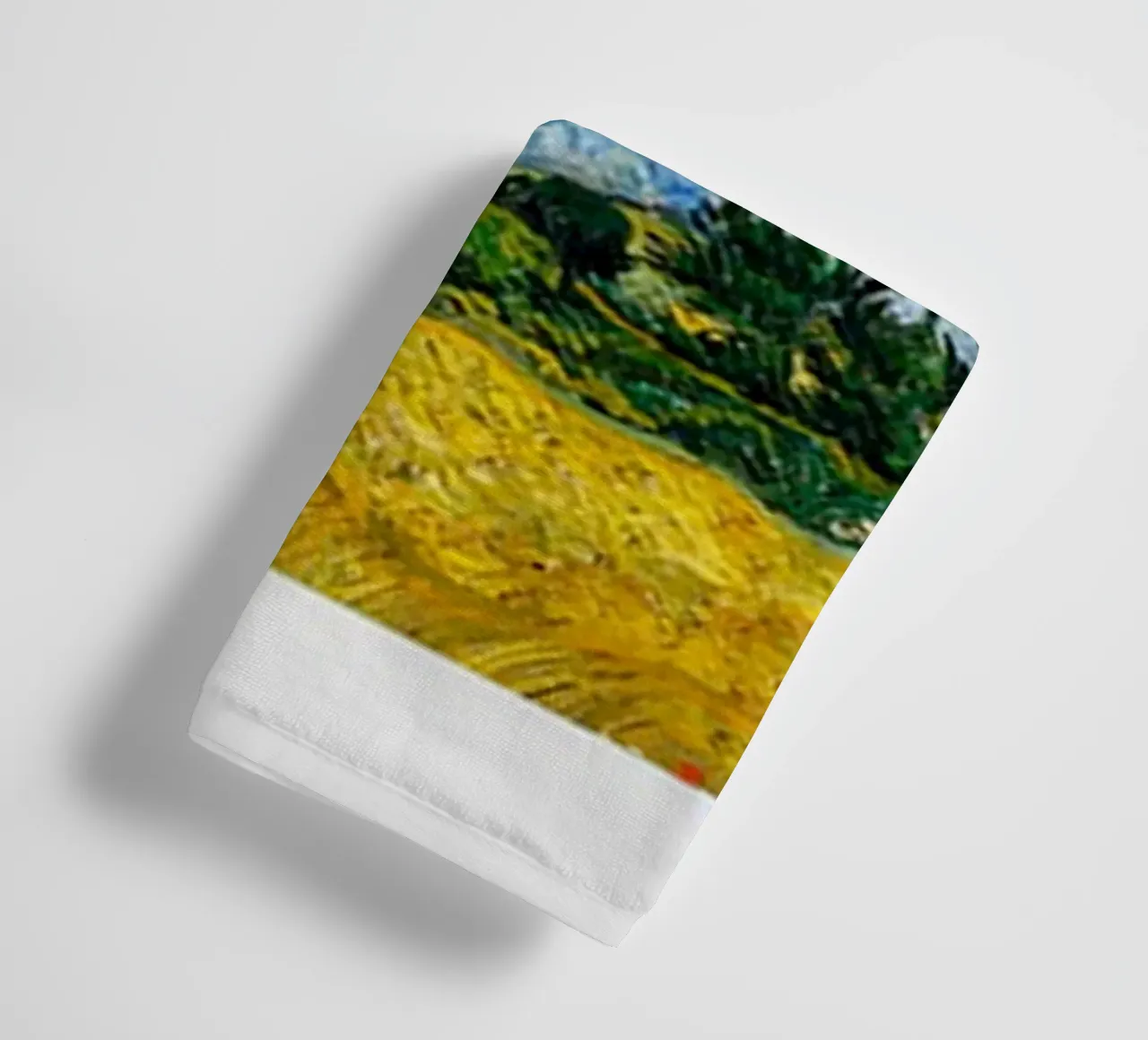 Vincent van Gogh - Wheat Field with Cypresses towel by ashcraft shop