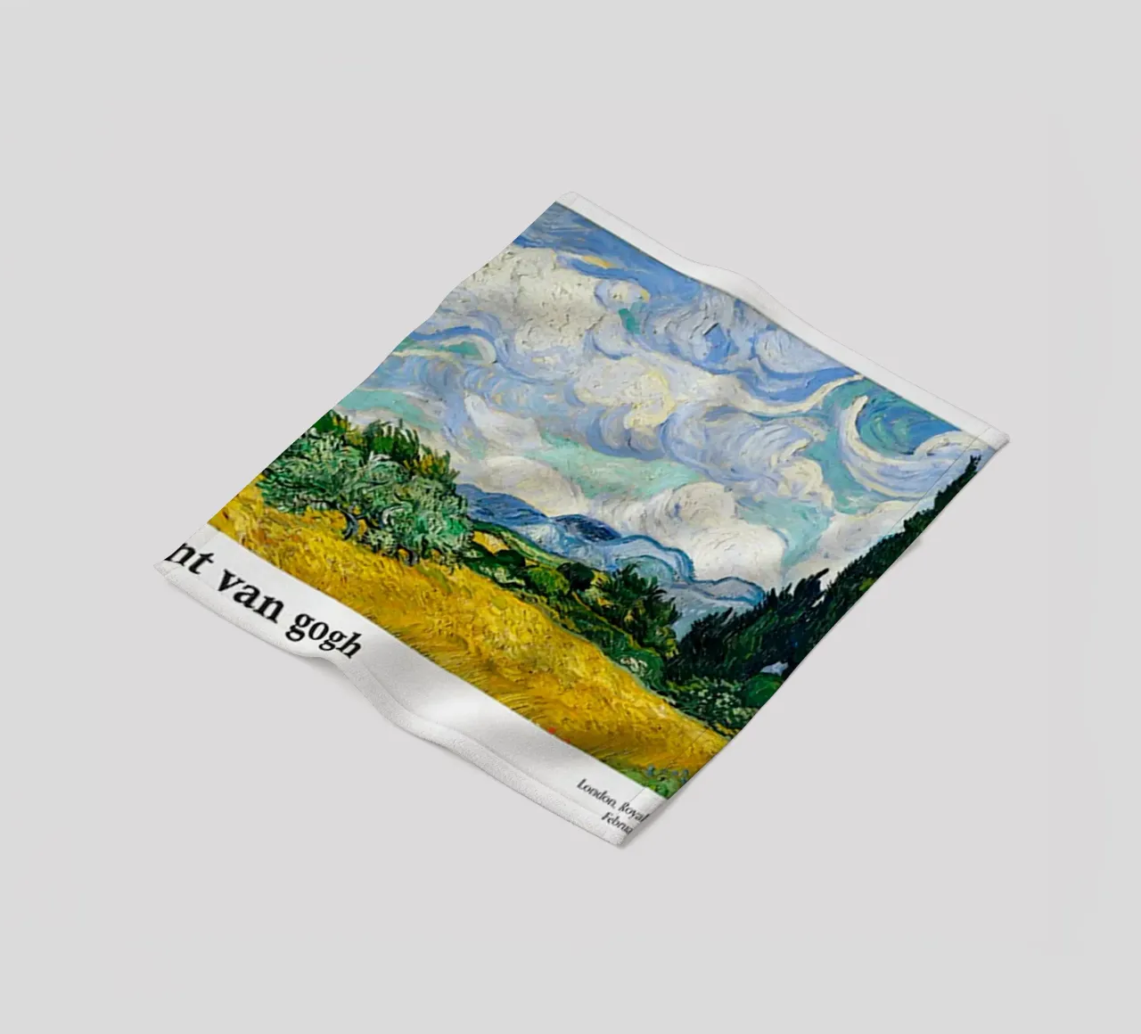 Vincent van Gogh - Wheat Field with Cypresses fleece blanket by ashcraft shop