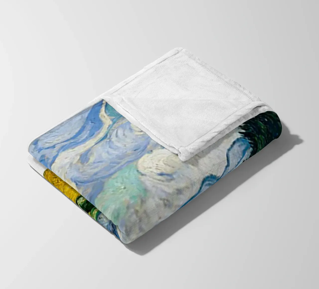 Vincent van Gogh - Wheat Field with Cypresses fleece blanket by ashcraft shop