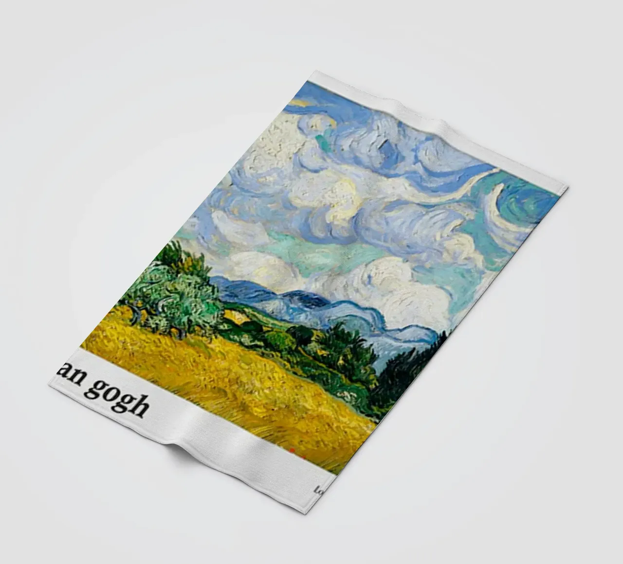 Vincent van Gogh - Wheat Field with Cypresses fleece blanket by ashcraft shop