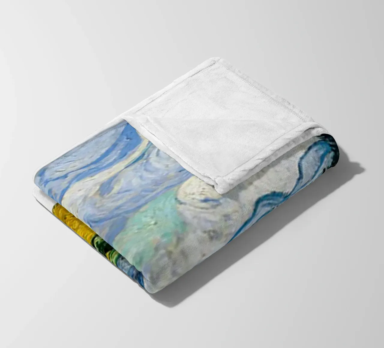 Vincent van Gogh - Wheat Field with Cypresses fleece blanket by ashcraft shop