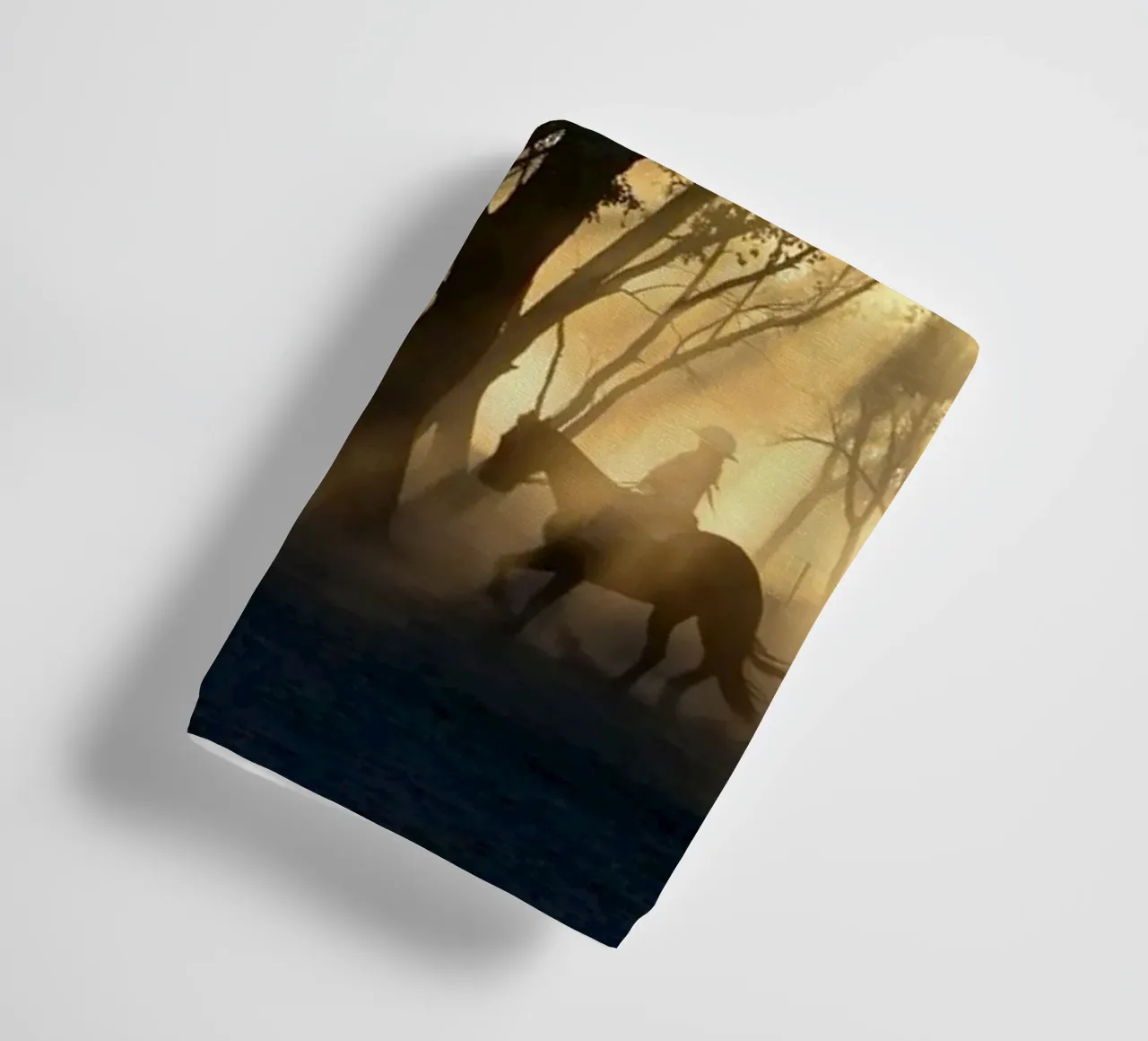 sunlight through trees and riders towel by Horsire