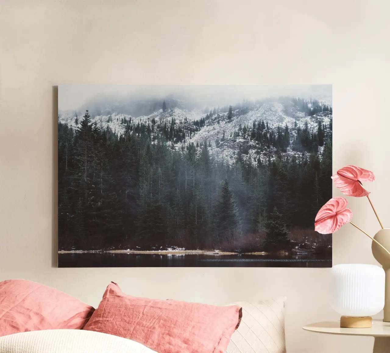 Das Flüstern der Wälder Leinwand mit Schattenfugenrahmen von PhotoVibe Decor