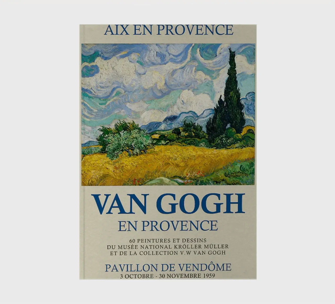 Vincent van Gogh - Wheat Field with Cypresses notebook by ashcraft shop