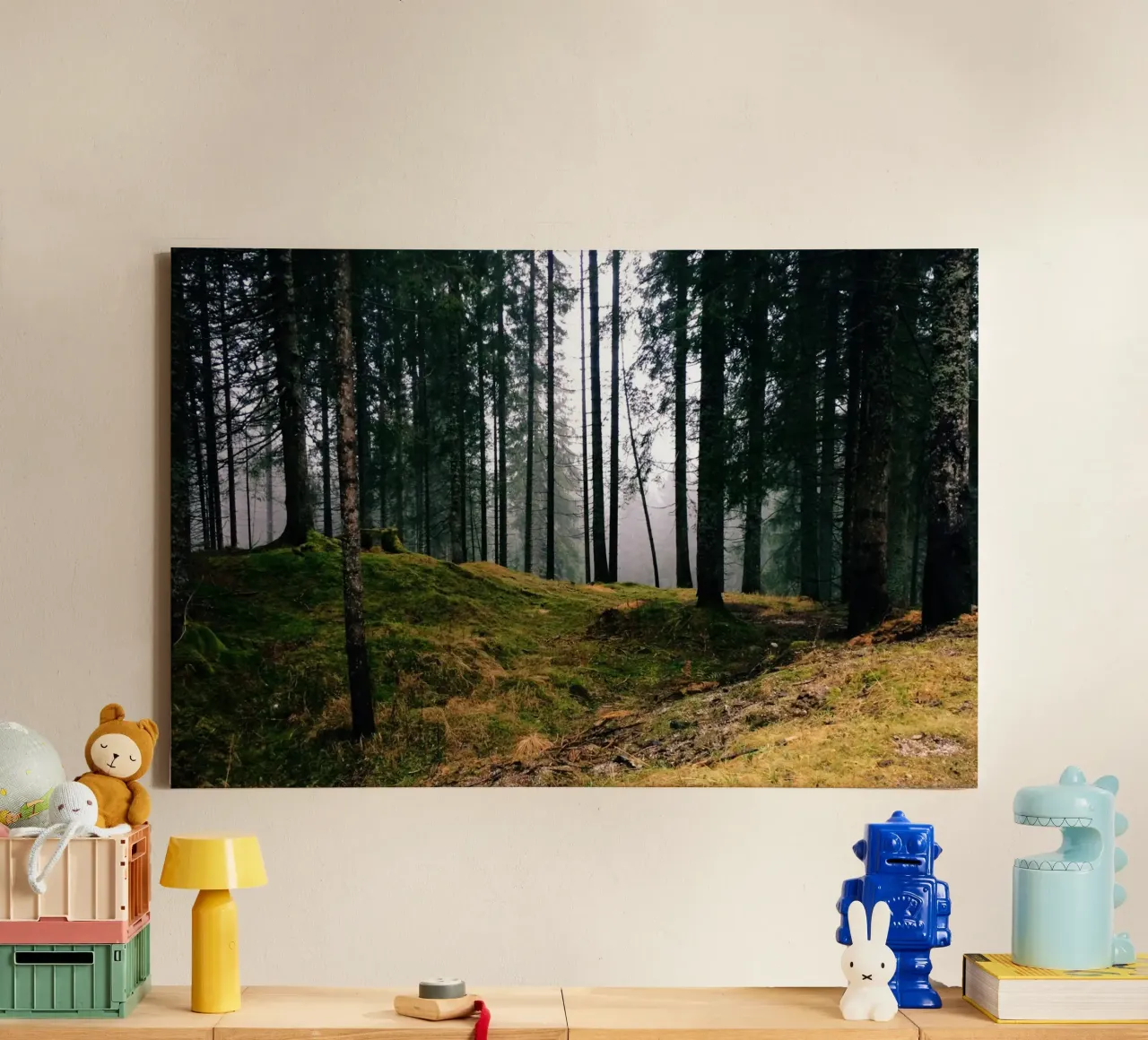 Das Flüstern der Wälder Leinwand mit Schattenfugenrahmen von PhotoVibe Decor