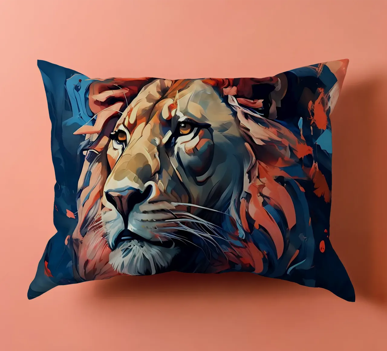 Lion_Style_F_3 decorative cushion by Tierisch bunt by LK