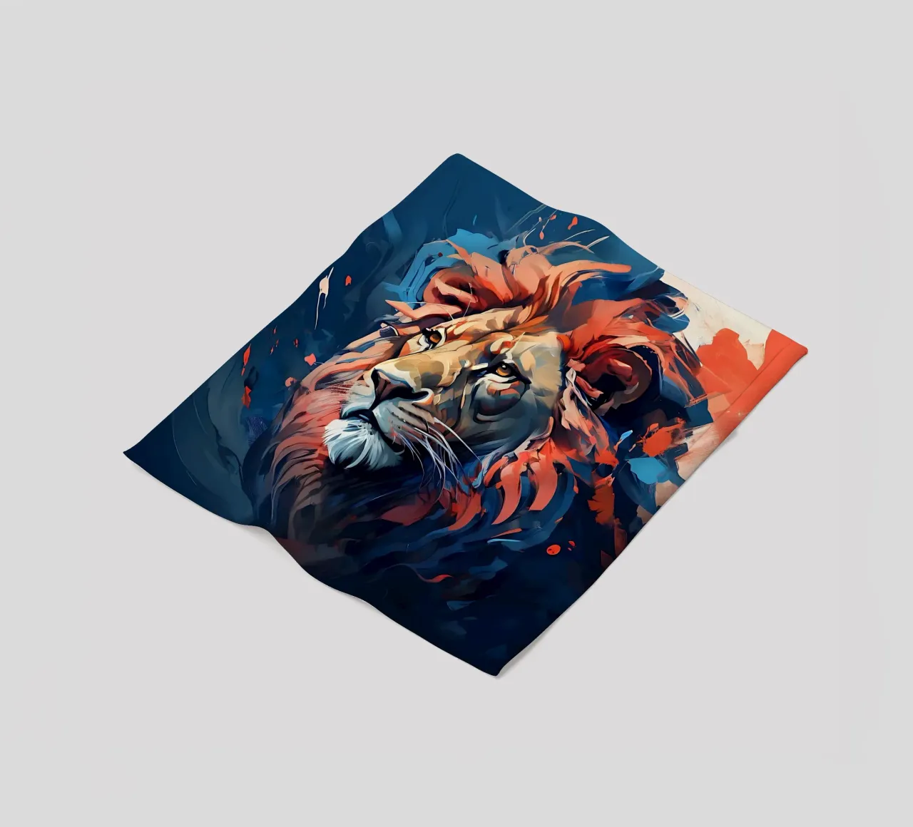Lion_Style_F_3 fleece blanket by Tierisch bunt by LK