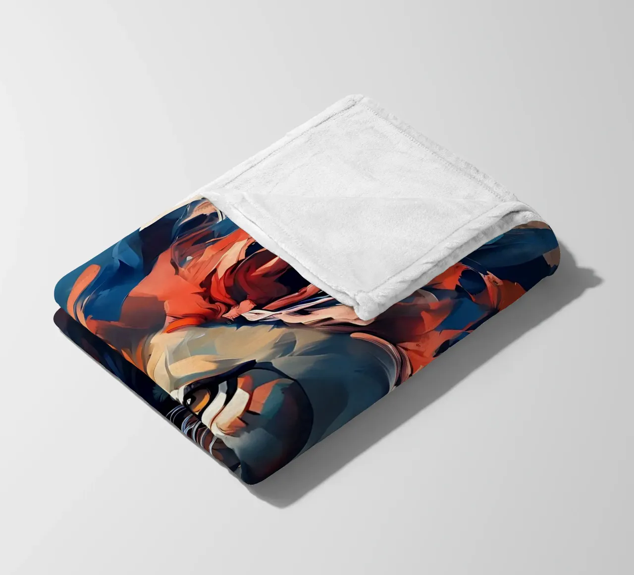 Lion_Style_F_3 fleece blanket by Tierisch bunt by LK