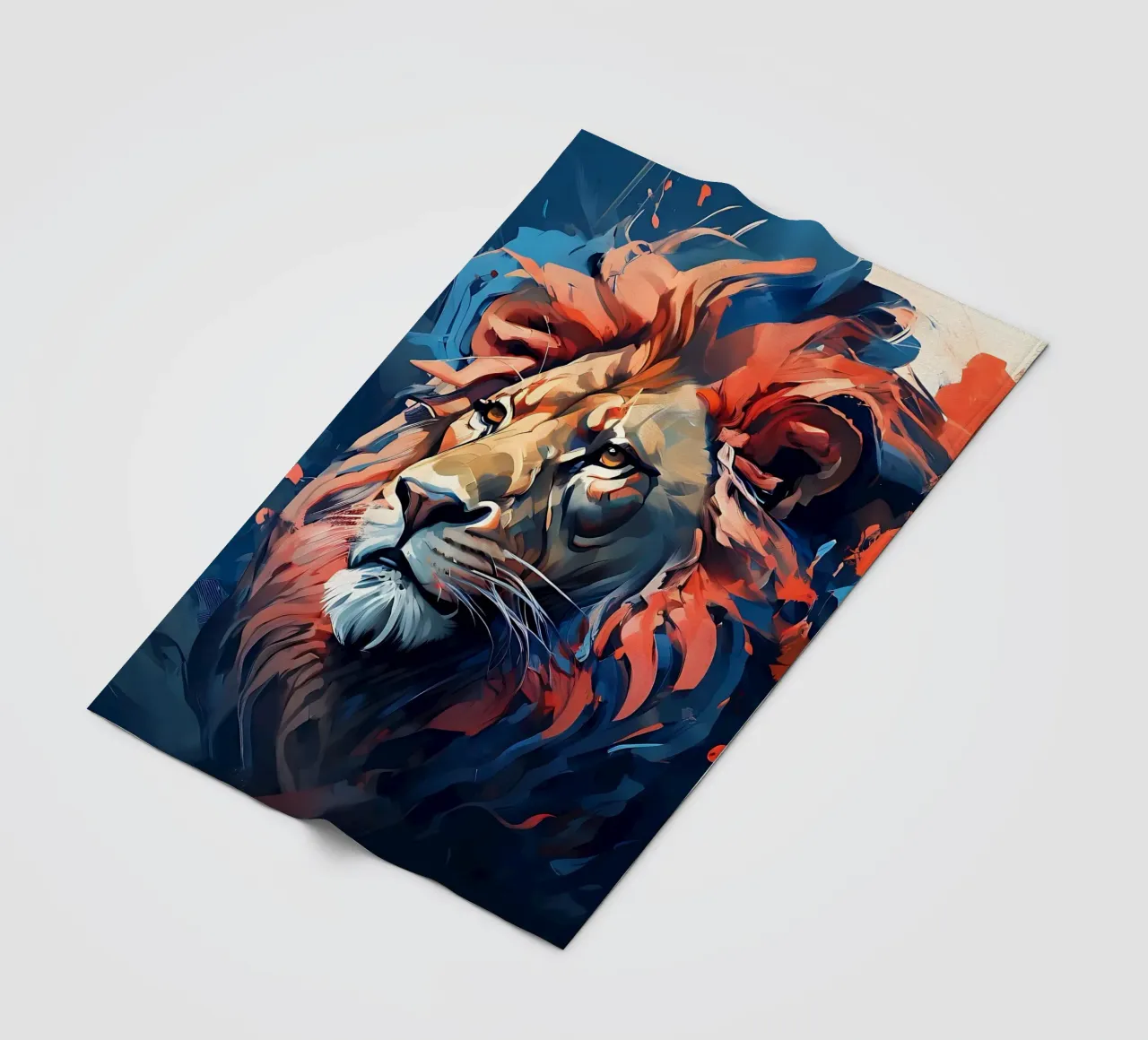 Lion_Style_F_3 fleece blanket by Tierisch bunt by LK