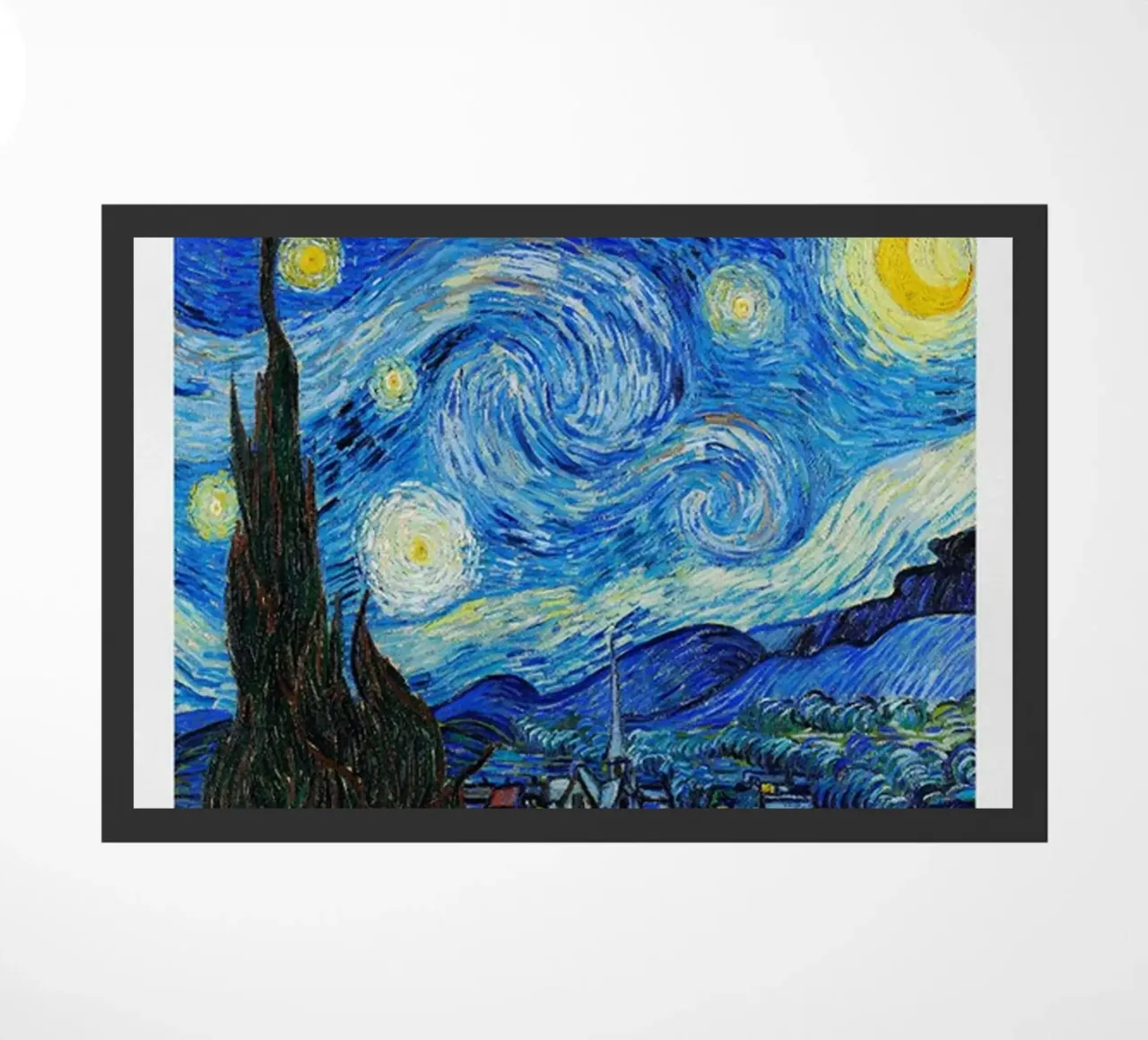 Vincent van Gogh Art Poster - La nuit étoilée paillasson de ashcraft shop