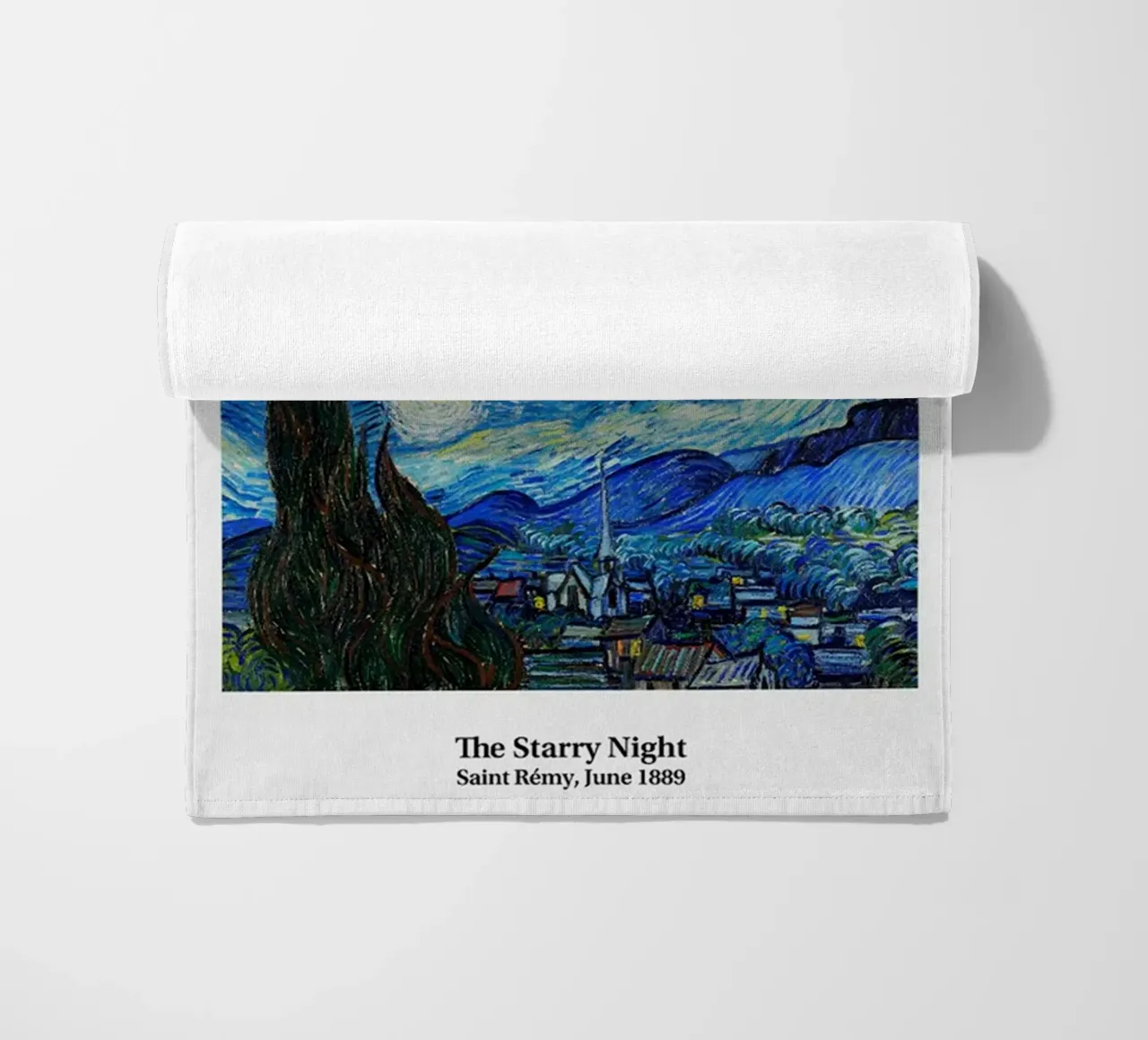 Vincent van Gogh Art Poster - La nuit étoilée serviette de plage de ashcraft shop