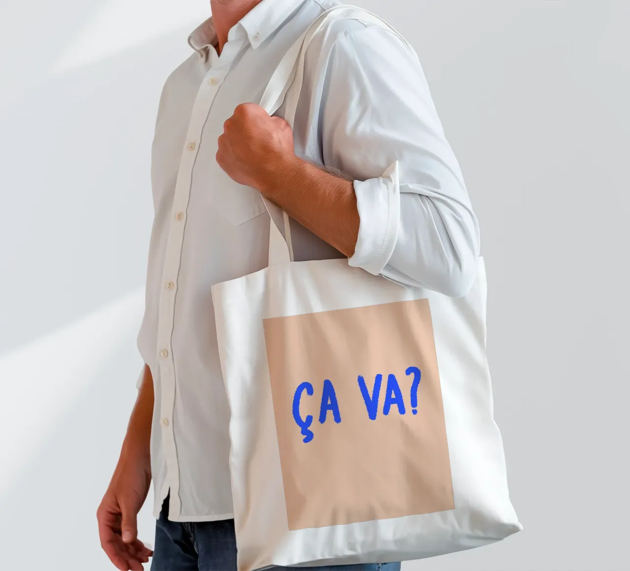 Ça va? borsa in juta da FRICKE DESIGN