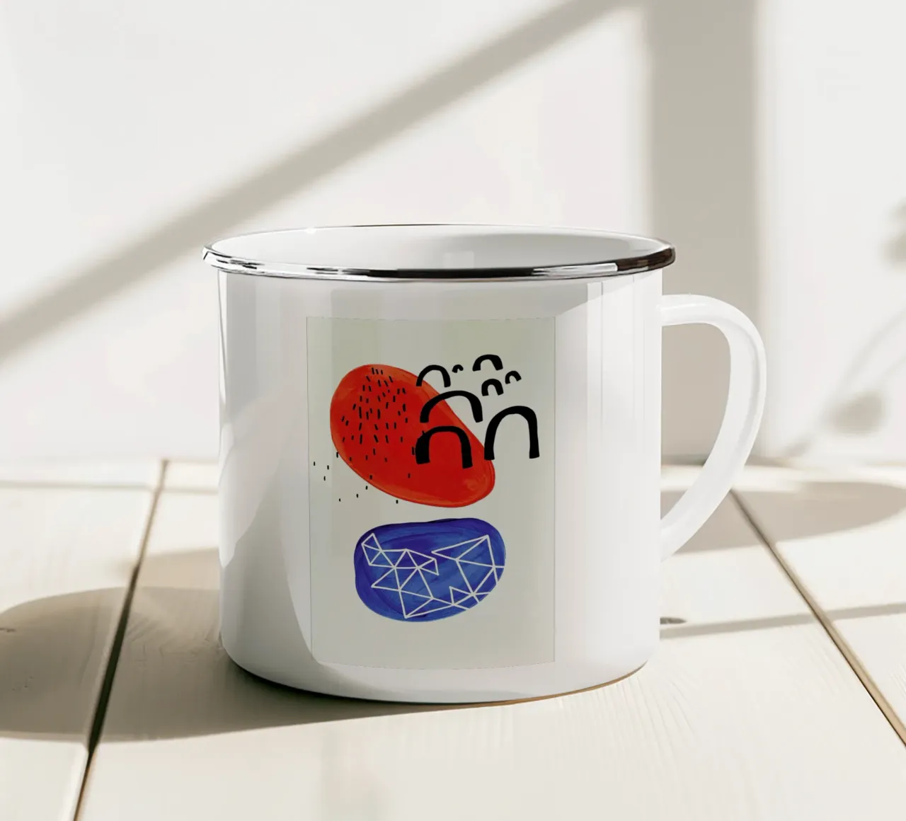 Ocean Birds tazza in smalto da EnShape