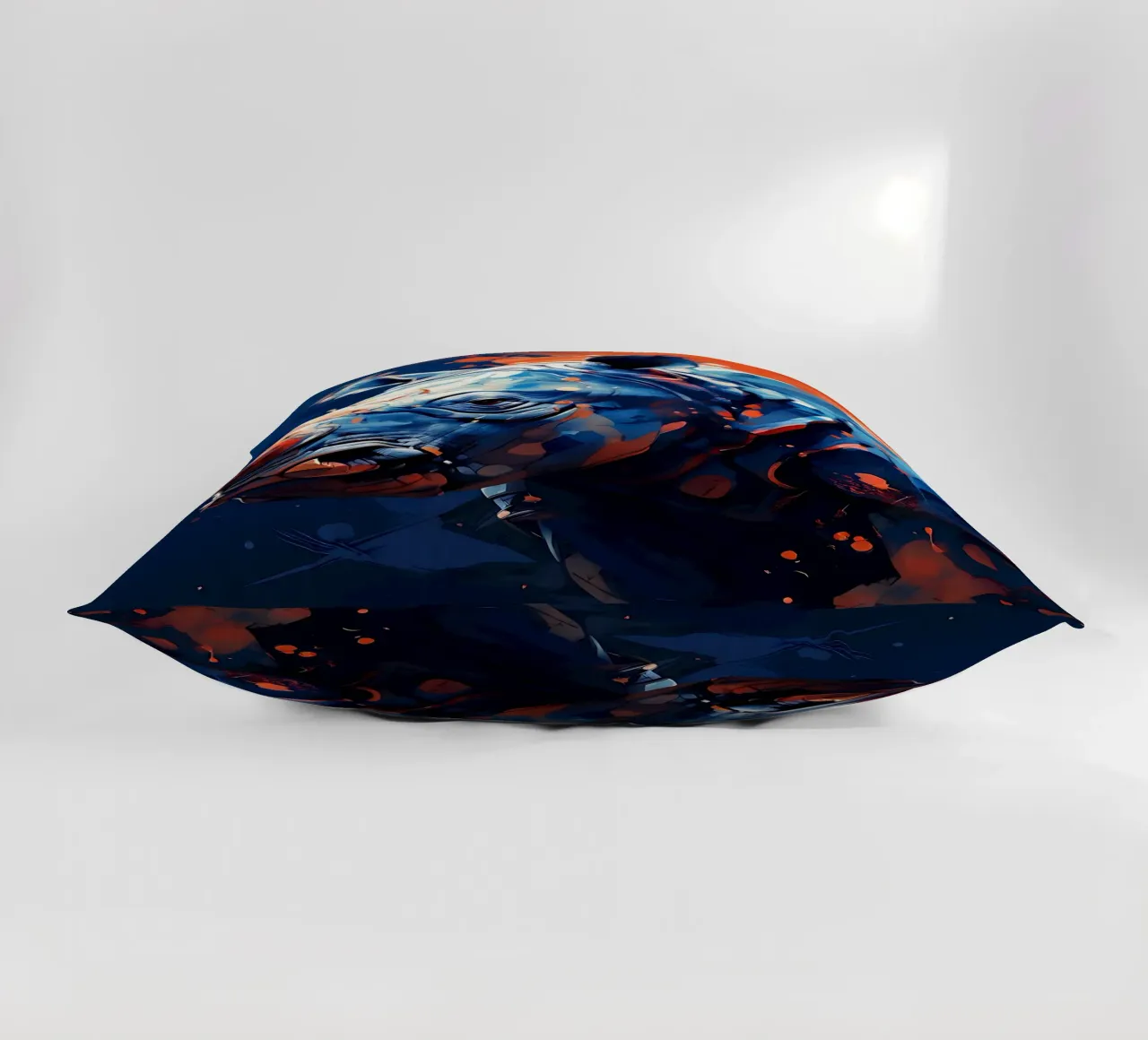 Nashorn_Stil_F_1 Kissen von Tierisch bunt by LK