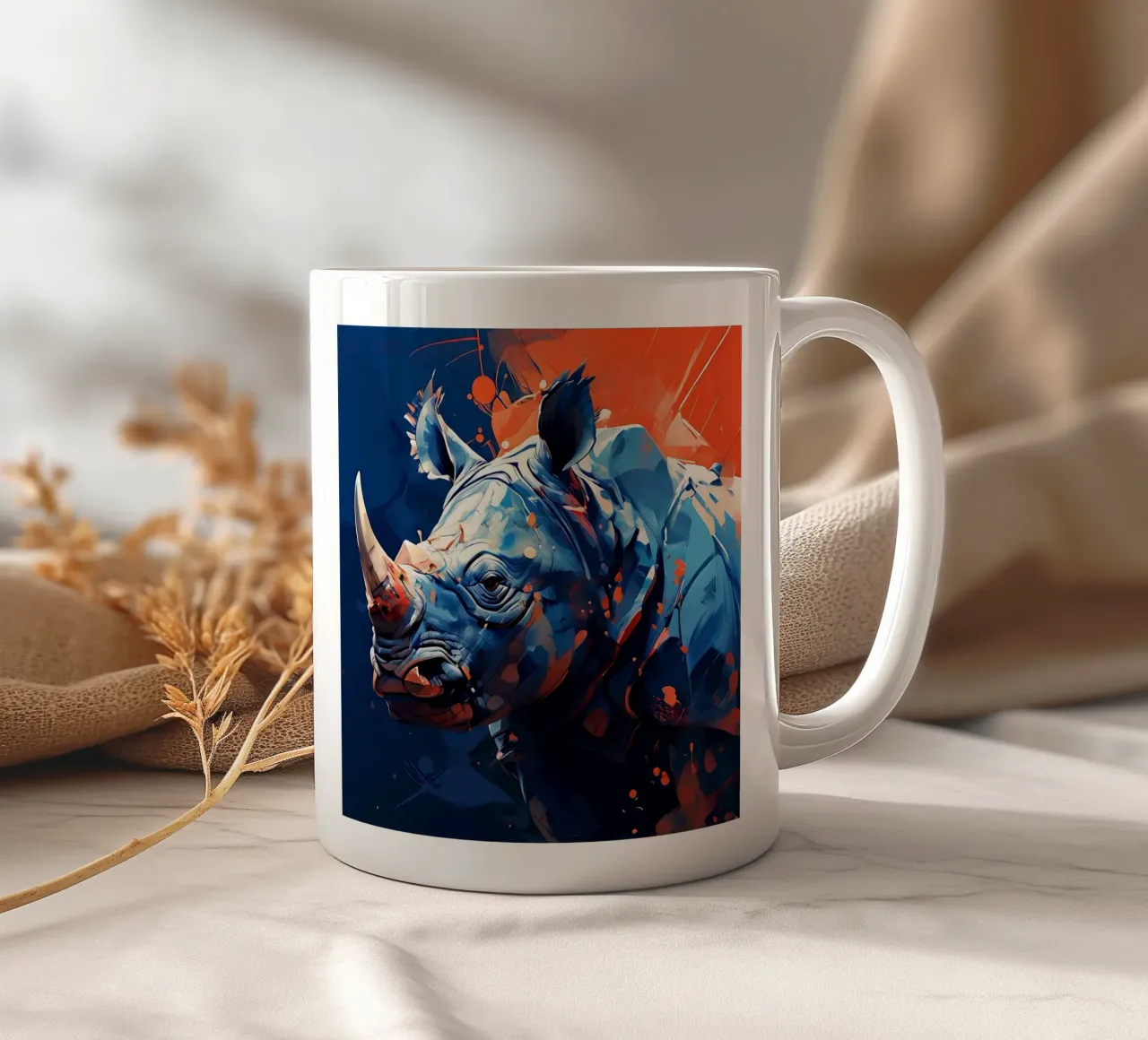 Nashorn_Stil_F_1 tazza in ceramica da Tierisch bunt by LK
