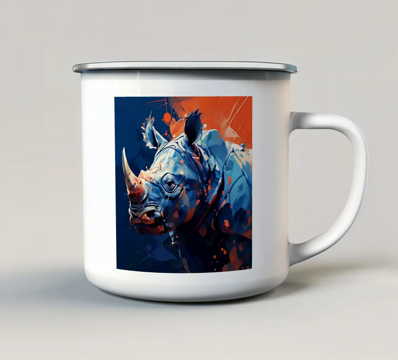 Nashorn_Stil_F_1 tazza in smalto da Tierisch bunt by LK