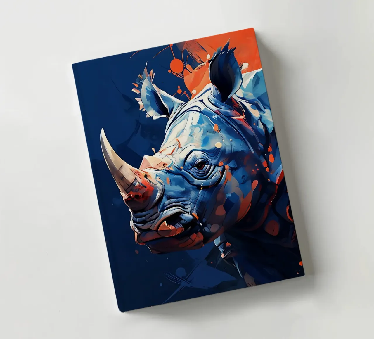 Nashorn_Stil_F_1 notebook by Tierisch bunt by LK