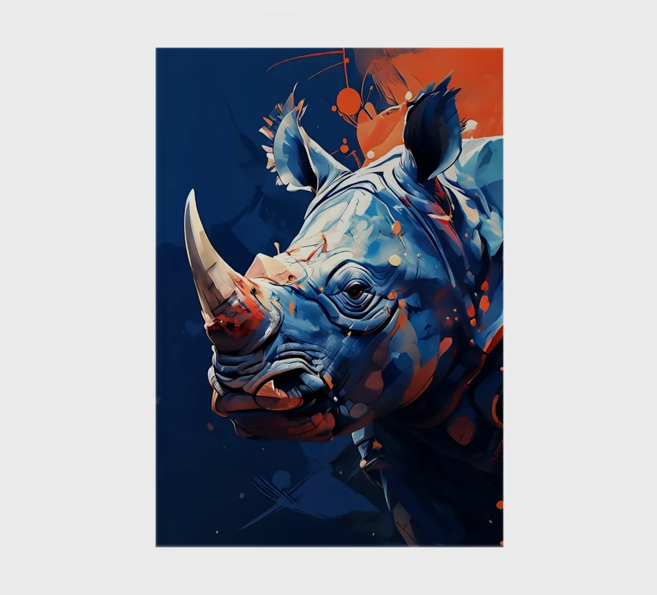 Nashorn_Stil_F_1 notebook by Tierisch bunt by LK