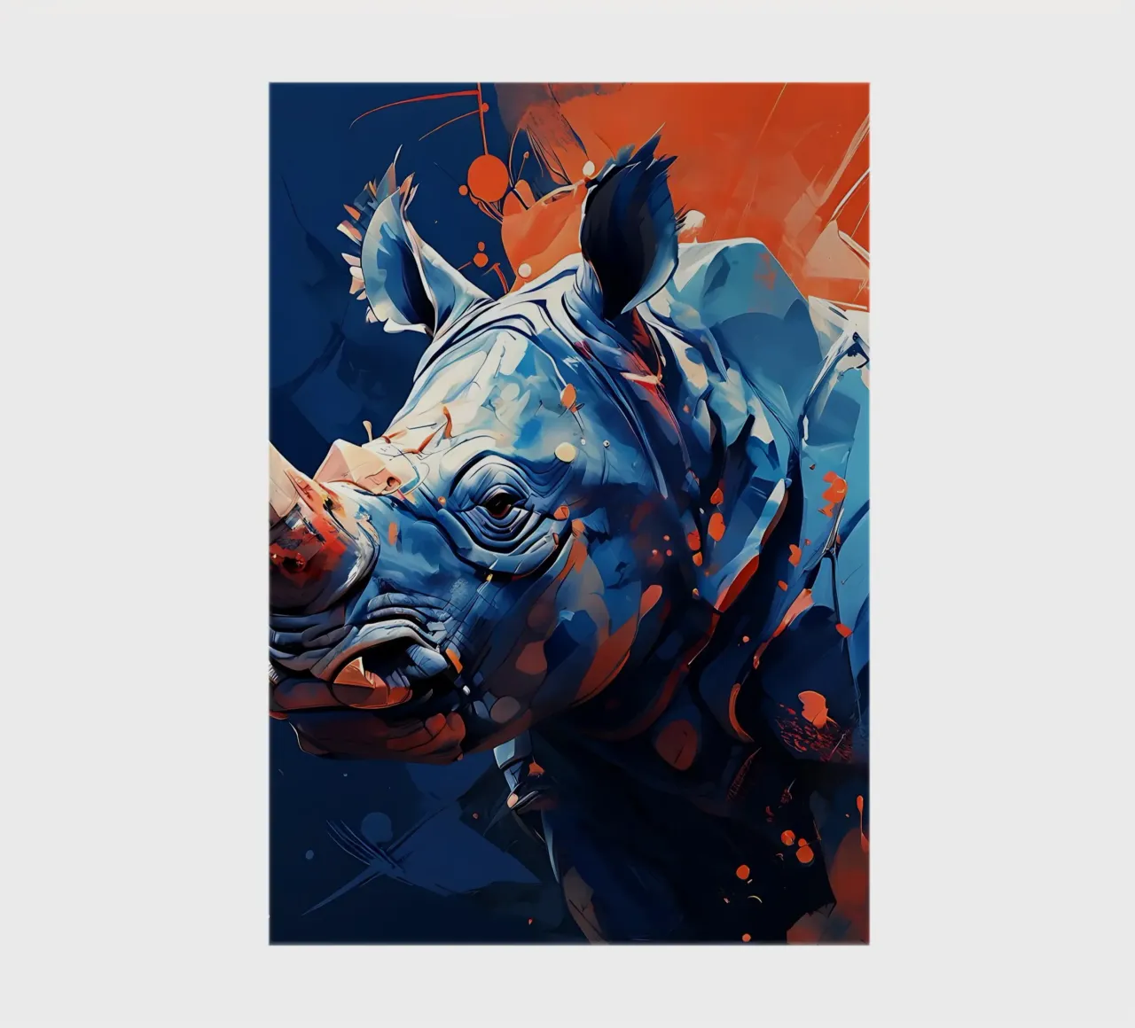 Nashorn_Stil_F_1 notebook by Tierisch bunt by LK