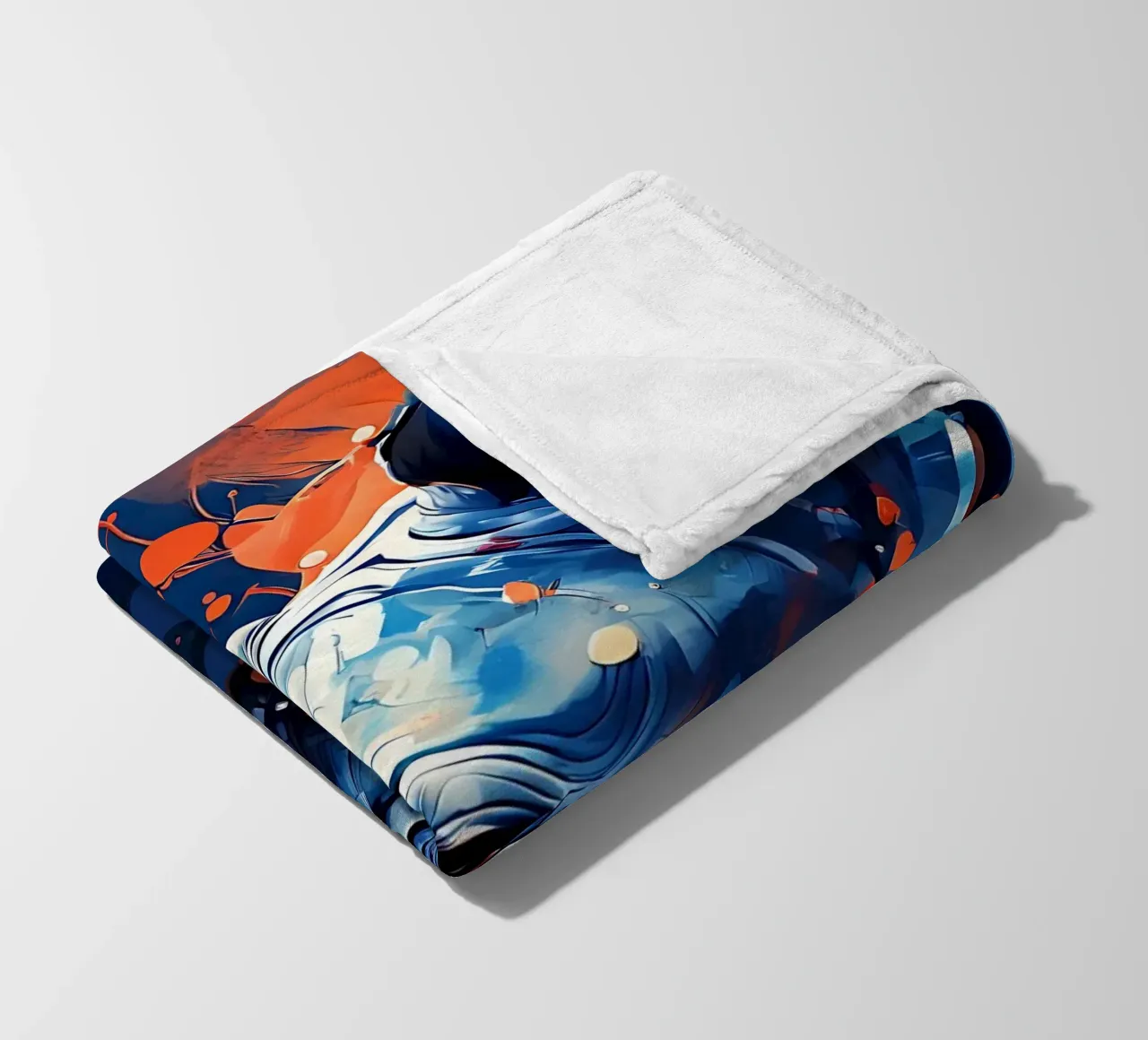 Nashorn_Stil_F_1 fleece blanket by Tierisch bunt by LK