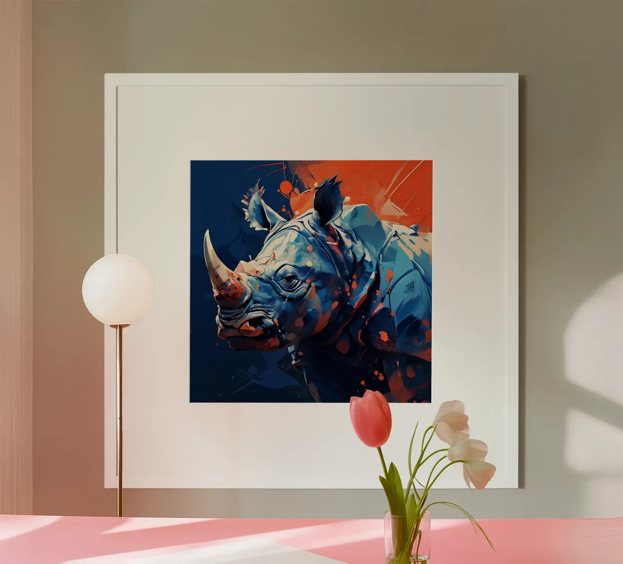 Nashorn_Stil_F_1 poster da Tierisch bunt by LK