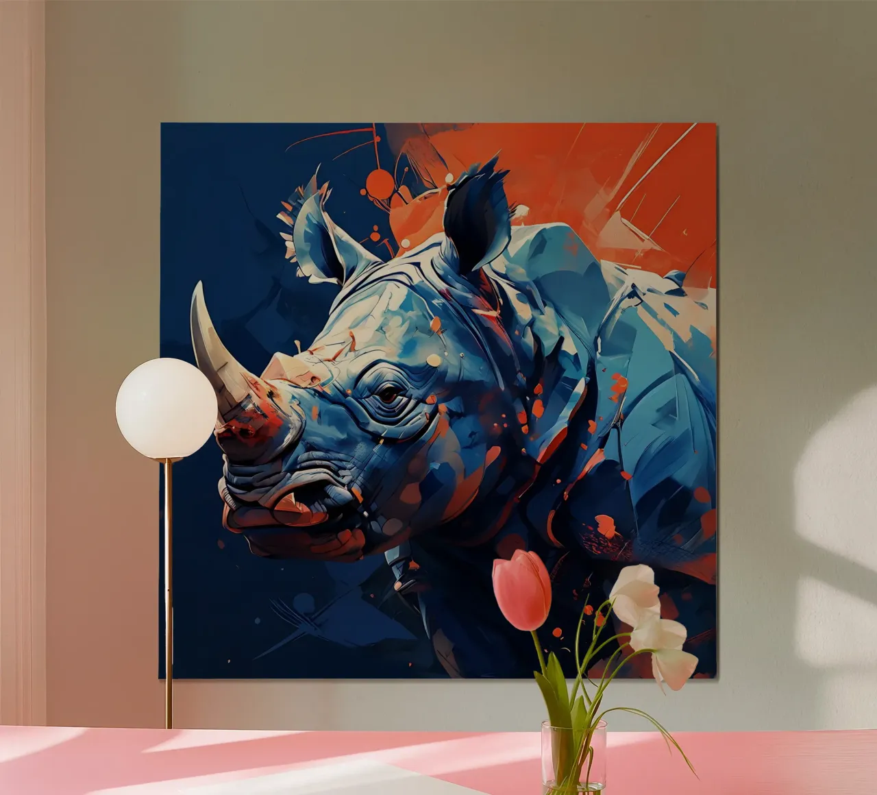 Nashorn_Stil_F_1 poster da Tierisch bunt by LK