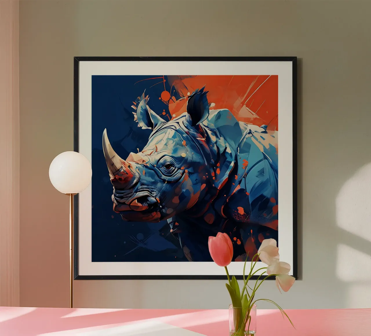 Nashorn_Stil_F_1 poster da Tierisch bunt by LK