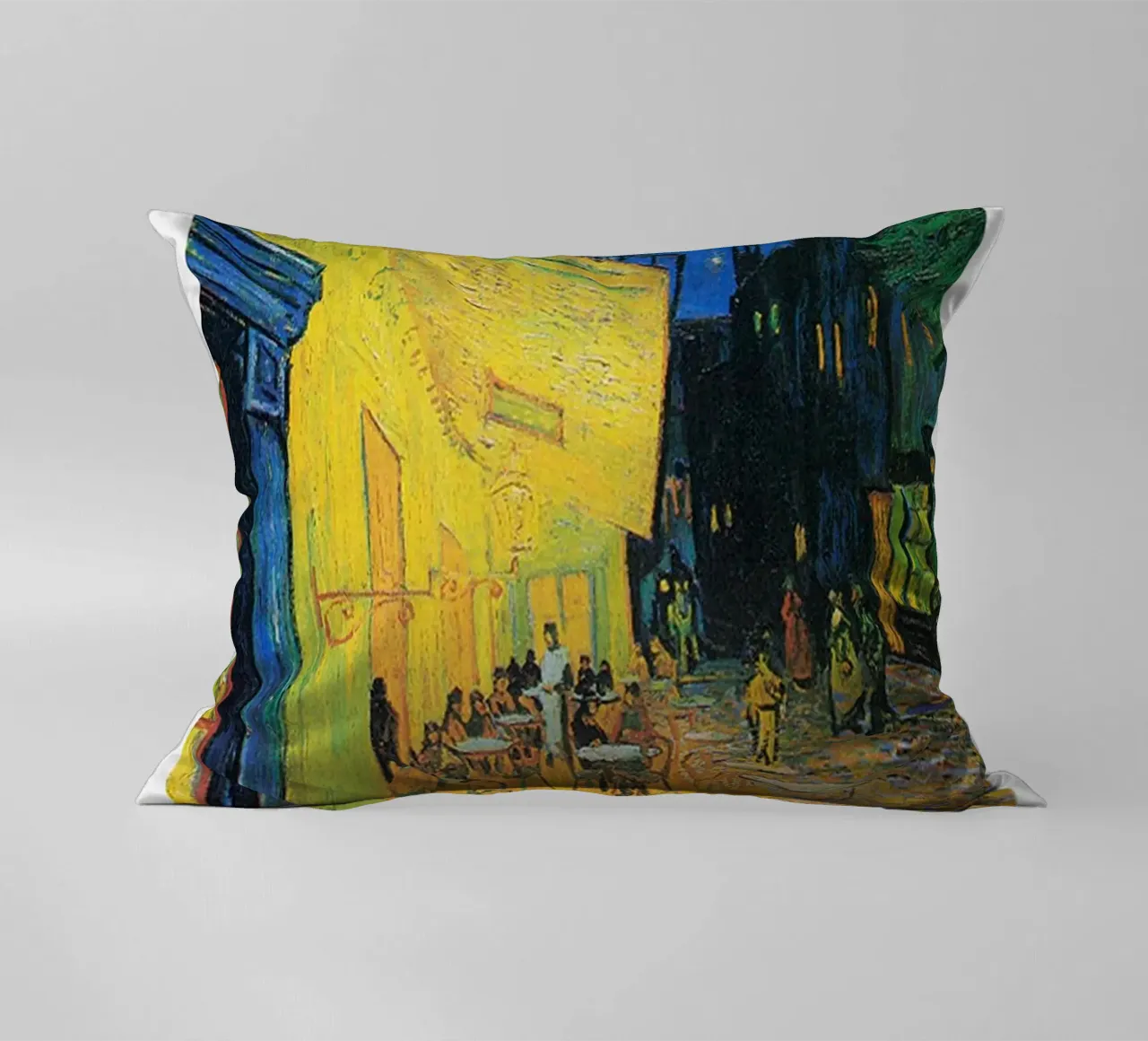 Stampa d'arte di Vincent van Gogh - Terrazza del caffè di notte cuscino da ashcraft shop