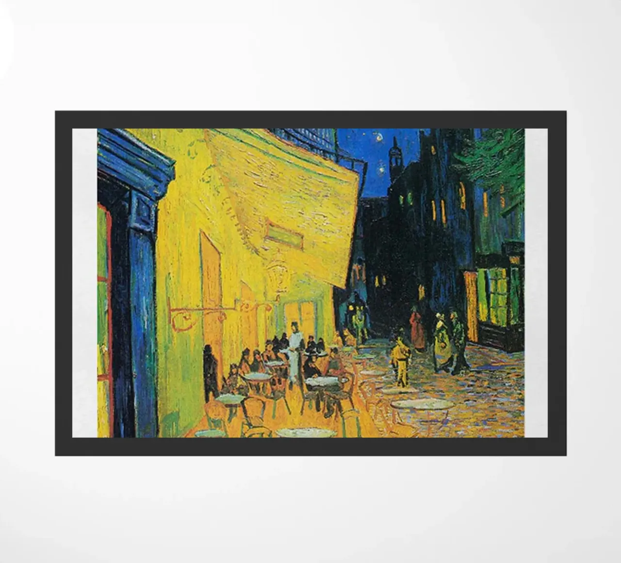 Stampa d'arte di Vincent van Gogh - Terrazza del caffè di notte zerbino da ashcraft shop