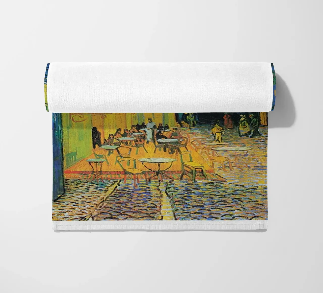 Stampa d'arte di Vincent van Gogh - Terrazza del caffè di notte telo mare da ashcraft shop