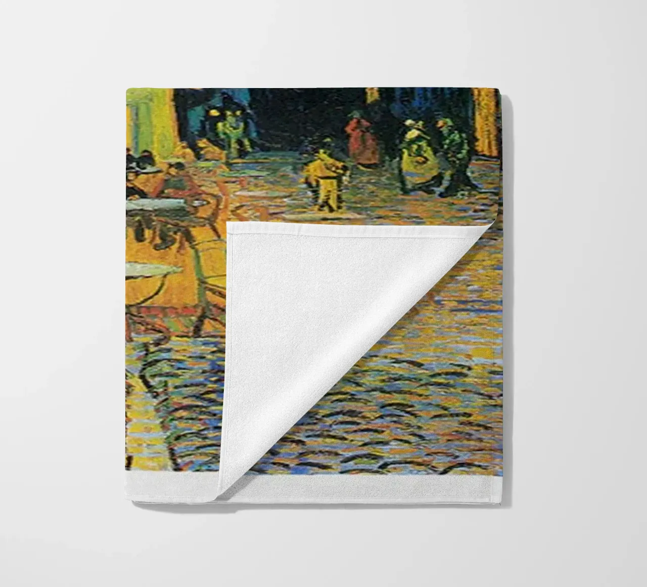 Stampa d'arte di Vincent van Gogh - Terrazza del caffè di notte telo mare da ashcraft shop