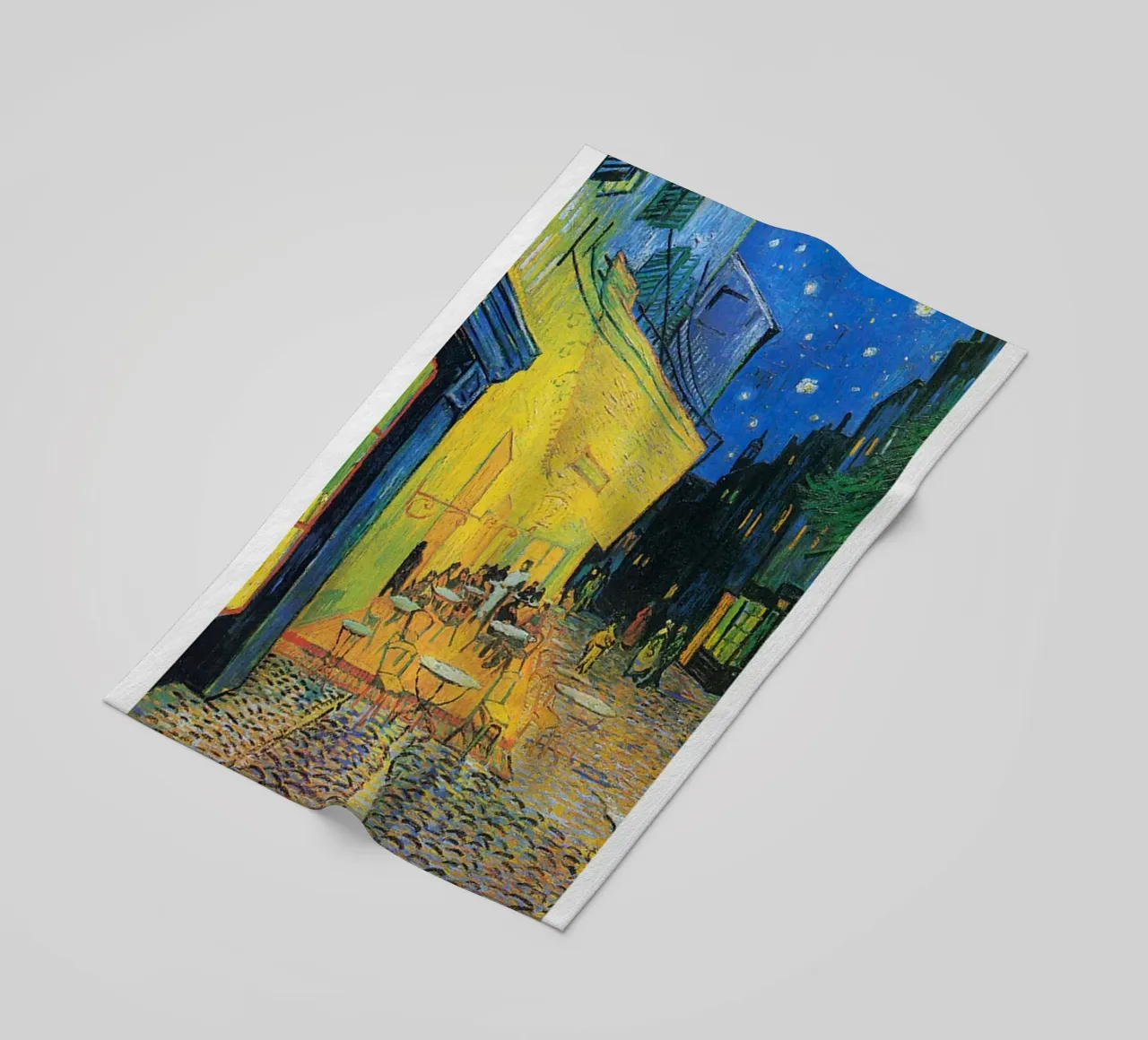 Stampa d'arte di Vincent van Gogh - Terrazza del caffè di notte telo mare da ashcraft shop