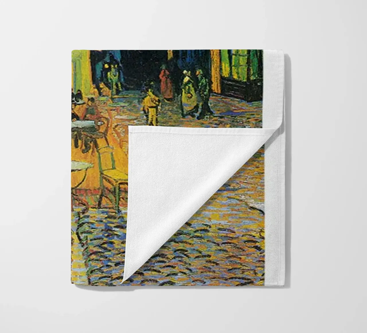 Stampa d'arte di Vincent van Gogh - Terrazza del caffè di notte telo mare da ashcraft shop