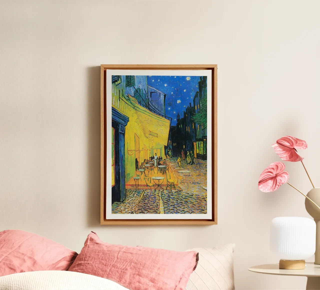 Vincent van Gogh Impresión artística - Terraza de café por la noche lienzo de ashcraft shop