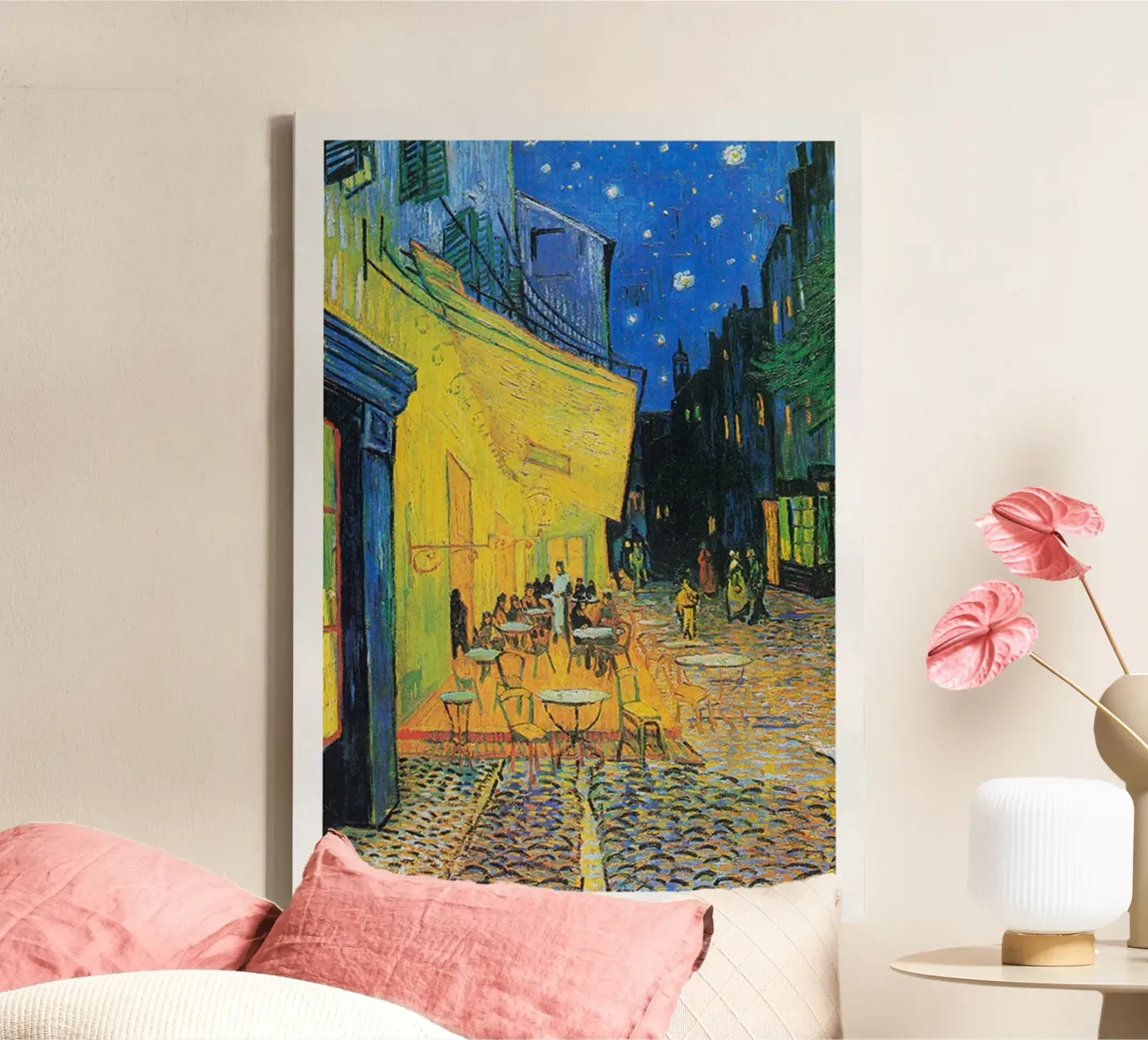 Vincent van Gogh Impresión artística - Terraza de café por la noche lienzo de ashcraft shop