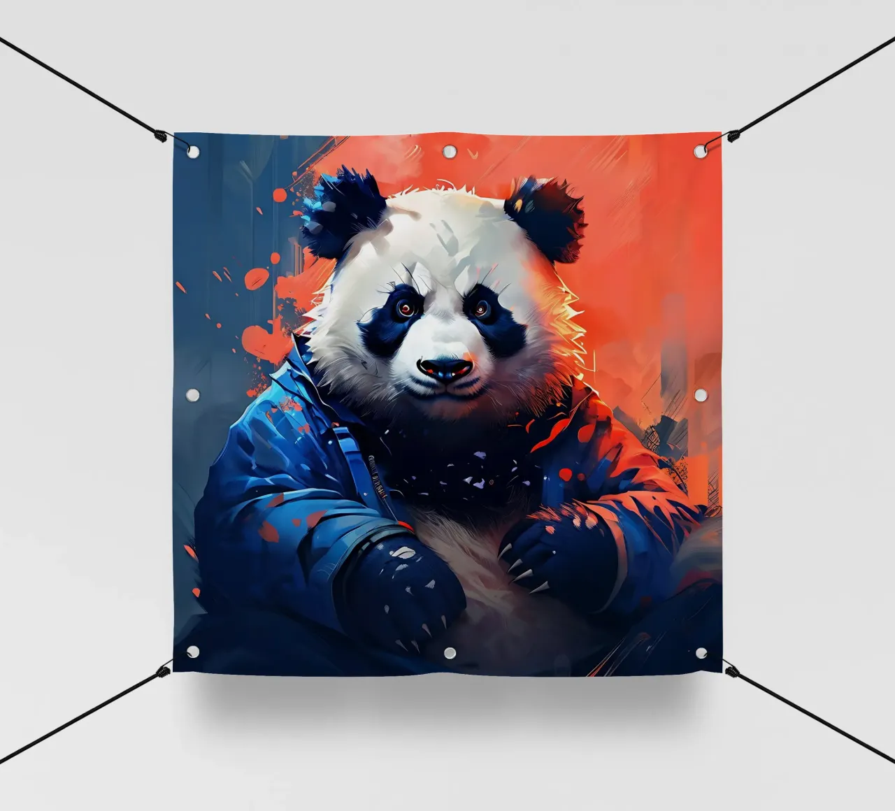 Panda_Stile_F_1 telo in pvc da Tierisch bunt by LK